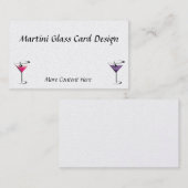 Barkeeper Business Card Martini Gläser Visitenkarte (Vorne/Hinten)