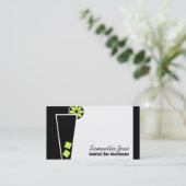 Barkeeper-Cocktail-Koordinator-Geschäfts-Karte Visitenkarte (Stehend Vorderseite)