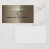 Barkeeper Cocktail Logo-Vorlage Martini Visitenkarte (Vorne/Hinten)