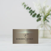 Barkeeper Cocktail Logo-Vorlage Martini Visitenkarte (Stehend Vorderseite)