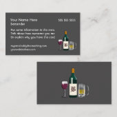 Barkeeper Dark Visitenkarte (Vorne/Hinten)
