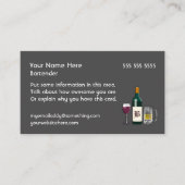 Barkeeper Dark Visitenkarte (Vorderseite)