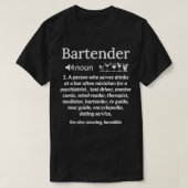Barkeeper-Definition-Geschenk T-Shirt (Design vorne)