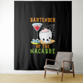 Barkeeper des Macabre-Barkeepers Halloween Wandteppich (Beispiel)