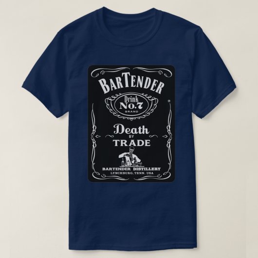 Barkeeper-Design Tod durch Handel T-Shirt (Design vorne)
