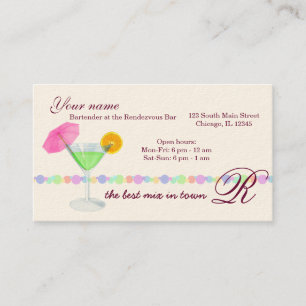 Barkeeper/Eigentümer Bar Visitenkarte