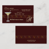 Barkeeper/Eigentümer Bar Visitenkarte (Vorne/Hinten)