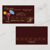 Barkeeper/Eigentümer Bar Visitenkarte (Vorne/Hinten)