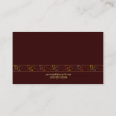 Barkeeper/Eigentümer Bar Visitenkarte (Rückseite)