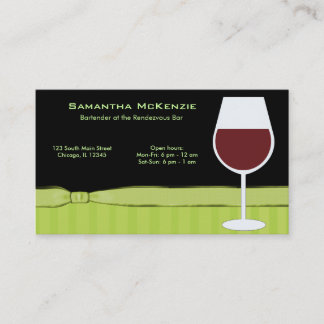 Barkeeper/Eigentümer Bar Visitenkarte