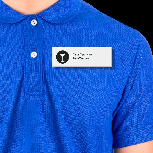 Barkeeper Einfache moderne Personaldatenträger Namenschild