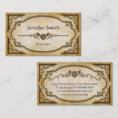 Barkeeper - Elegante Vintage Antike Visitenkarte (Vorne/Hinten)