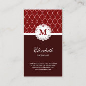 Barkeeper Elegantes braunes Spitzentyp Visitenkarte (Rückseite)