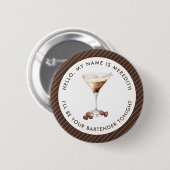 Barkeeper Espresso Martini Cocktail Event Button (Vorne & Hinten)