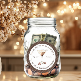 Barkeeper Espresso Martini Tip Jar Runder Aufkleber