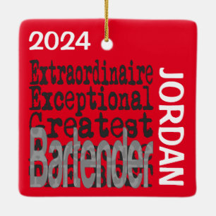 Barkeeper Extraordinaire CUSTOM Keramikornament