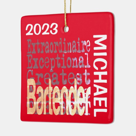 Barkeeper Extraordinaire CUSTOM Keramikornament (Links)