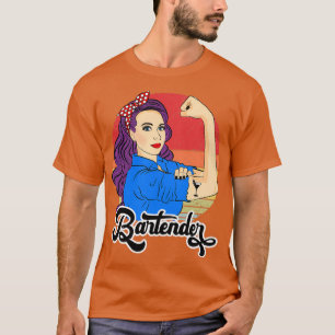 Barkeeper Female Gift Vintag Barman Barkeeper Str. T-Shirt