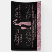Barkeeper funkelnd rosa Schwarz Banner (Vertikal)