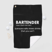 Barkeeper Funny Barkeeper Definition Beer Vodka Wh Golfhandtuch (Insitu)