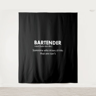 Barkeeper Funny Barkeeper Definition Beer Vodka Wh Wandteppich