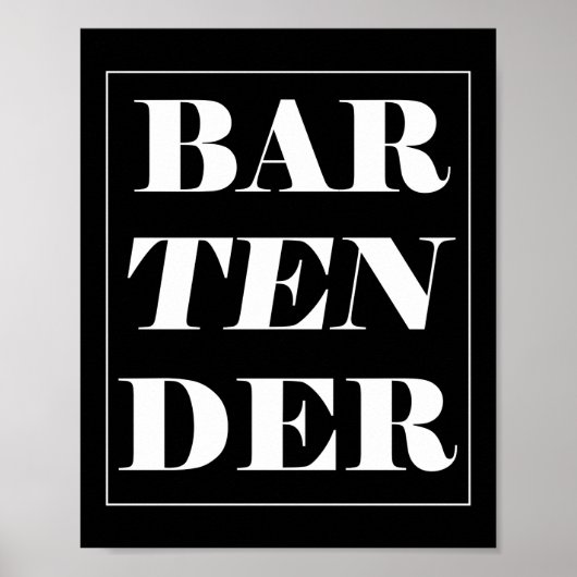 Barkeeper Funny Barkeeper Mixologe Poster (Vorne)
