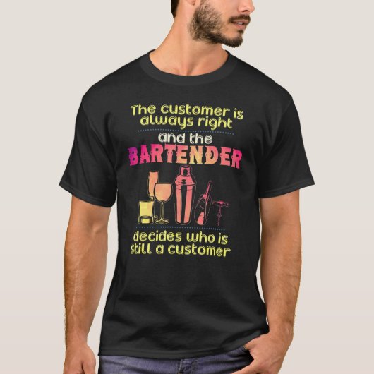 Barkeeper für Barista Bartending T-Shirt (Vorderseite)