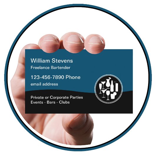 Barkeeper für die Vermietung moderner Visitenkarte