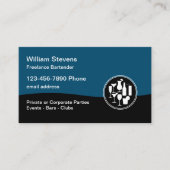 Barkeeper für die Vermietung moderner Visitenkarte (Vorderseite)