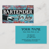 Barkeeper für die Vermietung von Visitenkarten - B Visitenkarte (Vorne/Hinten)