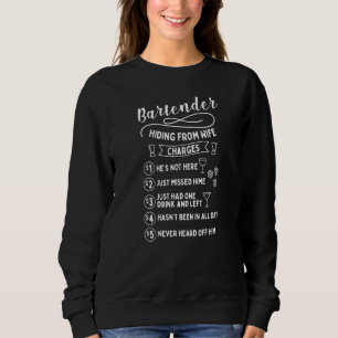 Barkeeper für einen Barman, der sich vor Ehefrauen Sweatshirt