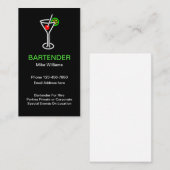 Barkeeper für Miete Visitenkarte (Vorne/Hinten)