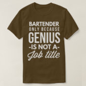 Barkeeper Genius T-Shirt (Design vorne)