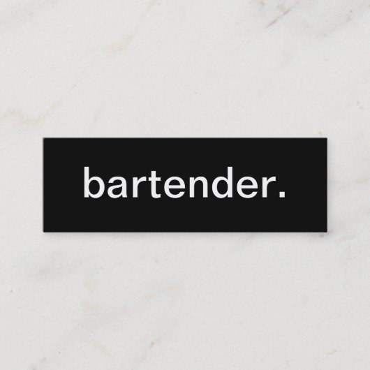 Barkeeper-Geschäfts-Karte Mini Visitenkarte (Vorderseite)