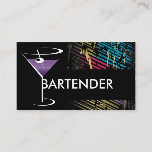Barkeeper-Geschäfts-Karte Visitenkarte (Vorderseite)