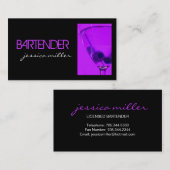Barkeeper-Geschäfts-Karte Visitenkarte (Vorne/Hinten)