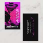 Barkeeper-Geschäfts-Karte Visitenkarte (Vorne/Hinten)