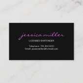 Barkeeper-Geschäfts-Karte Visitenkarte (Rückseite)