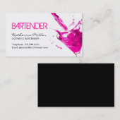 Barkeeper-Geschäfts-Karte Visitenkarte (Vorne/Hinten)