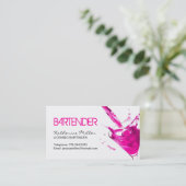 Barkeeper-Geschäfts-Karte Visitenkarte (Stehend Vorderseite)