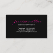 Barkeeper-Geschäfts-Karte Visitenkarte (Rückseite)