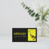 Barkeeper-Geschäfts-Karte Visitenkarte (Stehend Vorderseite)