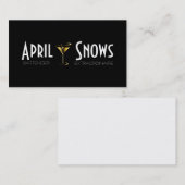 Barkeeper-Geschäfts-Karten-Goldmartini-Cocktail Visitenkarte (Vorne/Hinten)