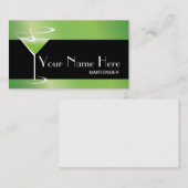 Barkeeper-Geschäfts-Karten-Martini-Logo Visitenkarte (Vorne/Hinten)