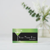 Barkeeper-Geschäfts-Karten-Martini-Logo Visitenkarte (Stehend Vorderseite)