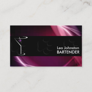 Barkeeper-Geschäfts-Karten-nobles Martini-Cocktai Visitenkarte