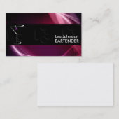 Barkeeper-Geschäfts-Karten-nobles Martini-Cocktail Visitenkarte (Vorne/Hinten)