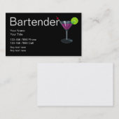 Barkeeper-Geschäfts-Karten Visitenkarte (Vorne/Hinten)
