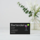 Barkeeper-Geschäfts-Karten Visitenkarte (Stehend Vorderseite)