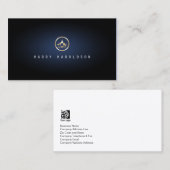 Barkeeper Glasses Icon Blue Glow Food Service Visitenkarte (Vorne/Hinten)